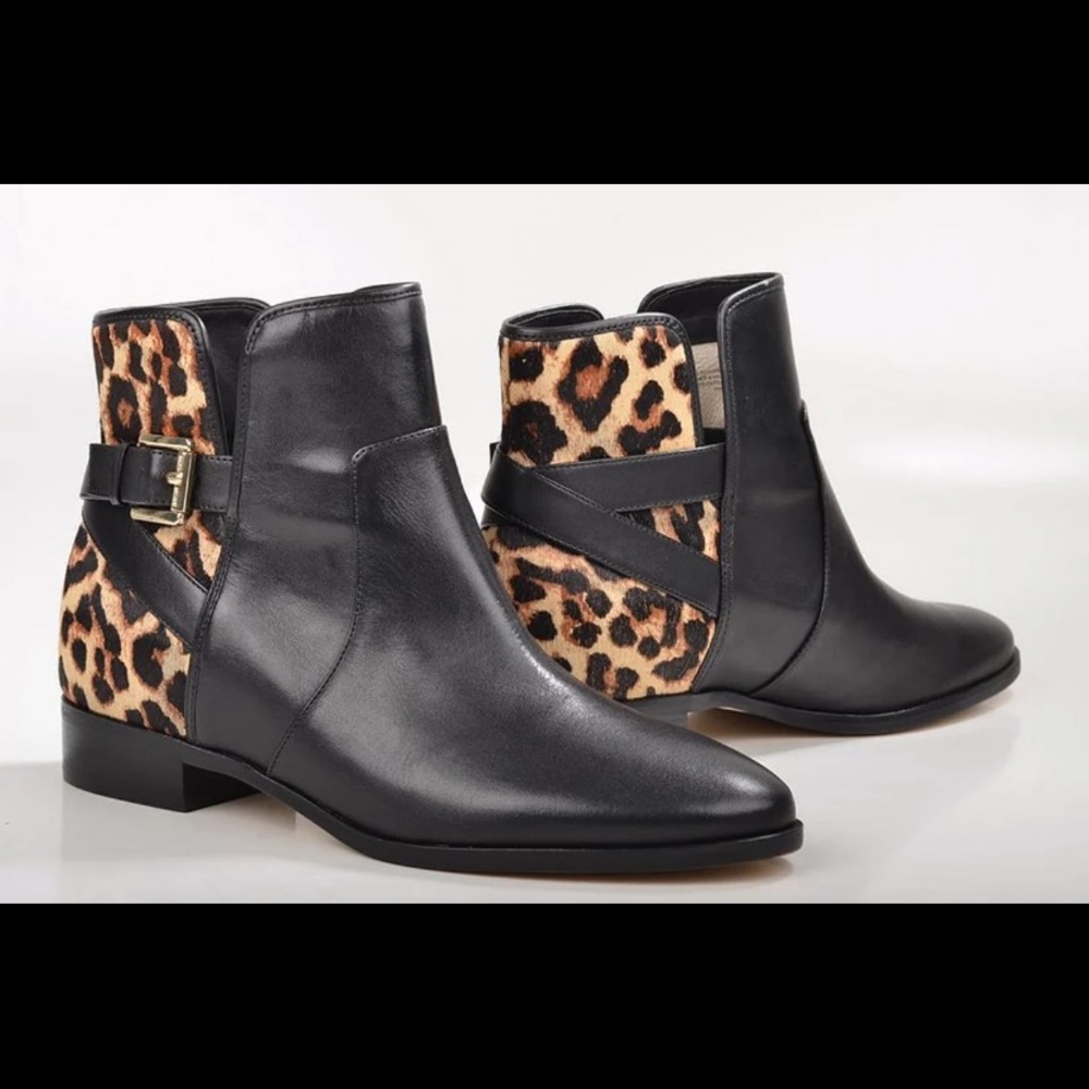 Michael Kors Black Leopard Printed boots